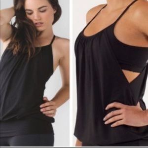 Lululemon layered tank with attached sports bra